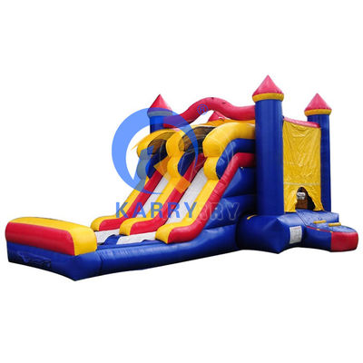 Gender-Neutral PVC Adults Commercial Inflatable Bouncer Combo with Dual Lane Water Slide