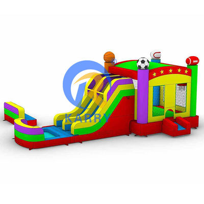 Gender-Neutral PVC Adults Commercial Inflatable Bouncer Combo with Dual Lane Water Slide
