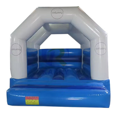 White and Blue Commercial Jumping Castle Inflatable Bounce House for Unisex Playground
