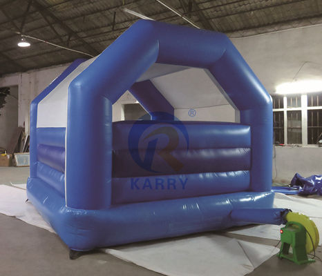 White and Blue Commercial Jumping Castle Inflatable Bounce House for Unisex Playground