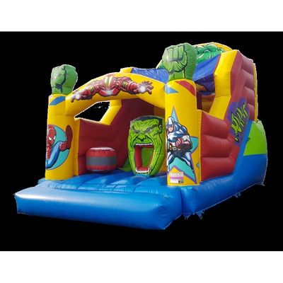 Optional Sizes 3D Monster Inflatable Bounce House with Dry Slide Air Bouncer Combo