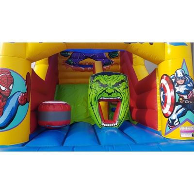 Optional Sizes 3D Monster Inflatable Bounce House with Dry Slide Air Bouncer Combo