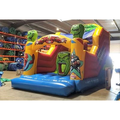 Optional Sizes 3D Monster Inflatable Bounce House with Dry Slide Air Bouncer Combo