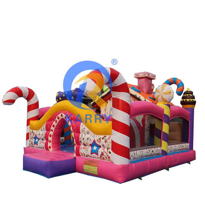 Kids Outdoor Playground Essential KARRY Inflatable Candy House Combo Bouncer with Slide