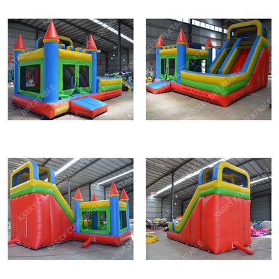 Blower Included Kids Backyard Commercial Inflatable Candy Bouncer House with Slide