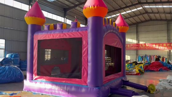 Commercial Inflatable Pink Bouncer Castle Portable PVC Bouncy House for Kids