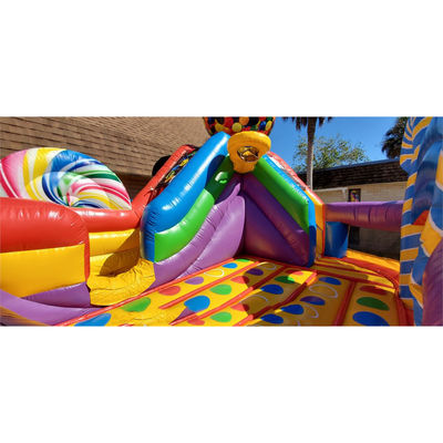 Kidzone Commercial Inflatable Candy House Theme Castle Moonwalk Bouncer for Home