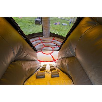 Spacecraft Inflatable Bouncer Castle Dry Slide Combo for Children Customized Color