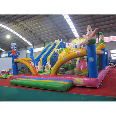 Trade Show Must-Have Aurora's Commercial SpongeBob Bounce Castle Trampoline with Slide