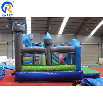 Customized Size 3D Rainbow Unicorn Castle Water Slide Combination Perfect for Parties