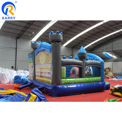 Customized Size 3D Rainbow Unicorn Castle Water Slide Combination Perfect for Parties