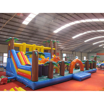 Customizable Palm Tree Bounce House Wet Dry Bouncer Slide Combo with EN14960 Certificate