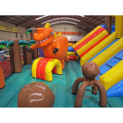 Customizable Palm Tree Bounce House Wet Dry Bouncer Slide Combo with EN14960 Certificate