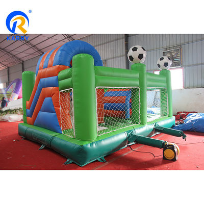 Square PVC Outdoor Inflatable Bouncy Castle for Football Theme Fun City Fun Play Area