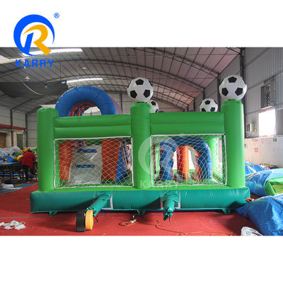 Square PVC Outdoor Inflatable Bouncy Castle for Football Theme Fun City Fun Play Area