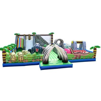 CE Certificate Portable Dino Inflatable Trampoline Bouncer Combo City Slide for Kids