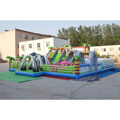 CE Certificate Portable Dino Inflatable Trampoline Bouncer Combo City Slide for Kids