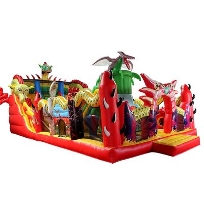 Inflatable Fun City Kids Activity Center Dragon Inflatable Bouncing Castle Air Jumping