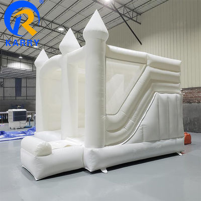 Outdoor Kids Party Must-Have White Inflatable Wedding Bounce House with Slide