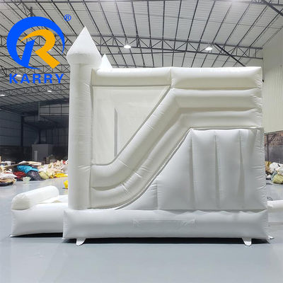 Outdoor Kids Party Must-Have White Inflatable Wedding Bounce House with Slide