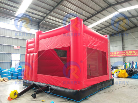 Unisex Kids' Inflatable Fire Station Theme Bouncer House with Jumping Slide Combo