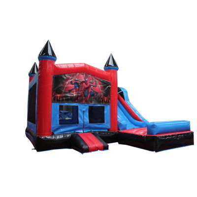 Features PORTABLE Inflatable Spiderman Bouncer Combo for Kids Party Rental