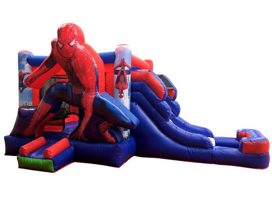 Features PORTABLE Inflatable Spiderman Bouncer Combo for Kids Party Rental