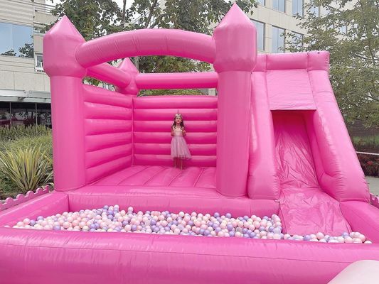 Hand Drawn Wedding Bouncy Castle Jumper with Slide and Ball Pit Express Air Shipping