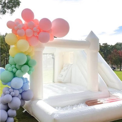 Hand Drawn Wedding Bouncy Castle Jumper with Slide and Ball Pit Express Air Shipping