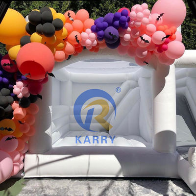 Wedding Party Customized Inflatable White Jumping Castle with Slide and Bouncer Combo