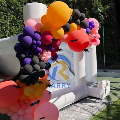 Wedding Party Customized Inflatable White Jumping Castle with Slide and Bouncer Combo