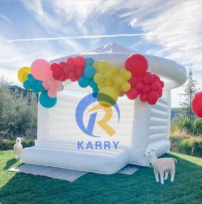Commercial Inflatable Castle Wedding Theme Bouncy Castle Slide Combo for Shipping