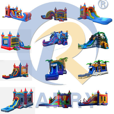 Commercial Inflatable Castle Wedding Theme Bouncy Castle Slide Combo for Shipping