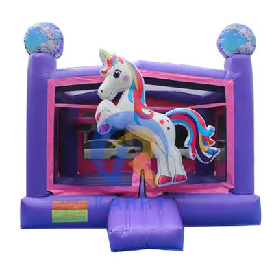 Unisex 3D Rainbow Unicorn Inflatable Castle for Customized Size Bouncy Castle House