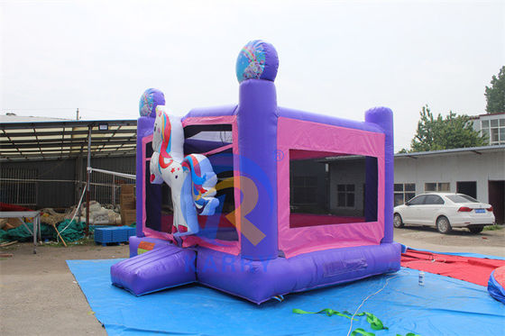 Unisex 3D Rainbow Unicorn Inflatable Castle for Customized Size Bouncy Castle House
