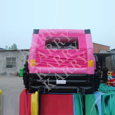 Blower With Blower PINK JEEP INFLATABLE BOUNCE HOUSE WITH SLIDE AND BOUNCER FOR TEENS