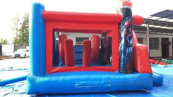 14 Years Up Superhero Spiderman Inflatable Bounce House Water Slide Pool with Pool Design
