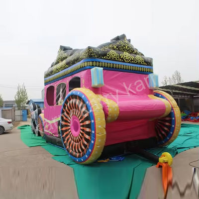 14 Years up Outdoor Playground Princess Carriage Inflatable Bounce House with Slide