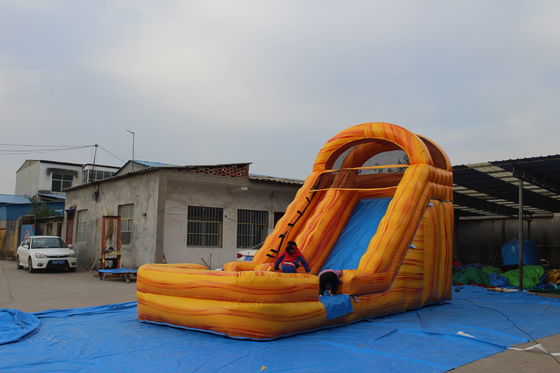 Summer Water Park Kid Toys Game 18ft PVC Inflatable Water Slide with Swimming Pool
