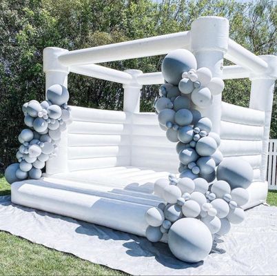 Wedding Party White Bouncy Castle Inflatable Jumping Castle By Sea Repair Kits Adults