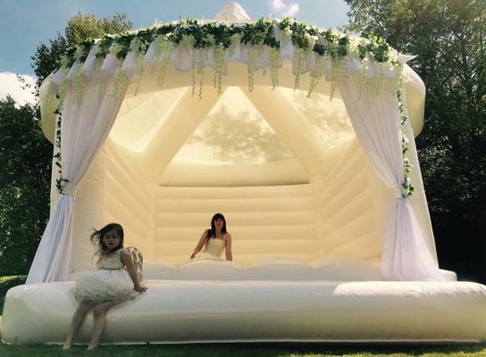 Wedding Party White Bouncy Castle Inflatable Jumping Castle By Sea Repair Kits Adults