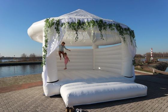 Wedding Party White Bouncy Castle Inflatable Jumping Castle By Sea Repair Kits Adults