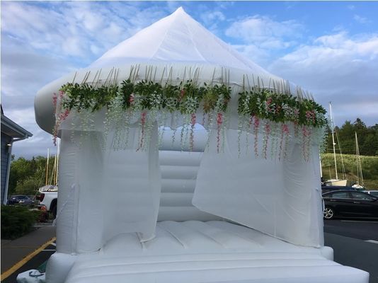 Wedding Party White Bouncy Castle Inflatable Jumping Castle By Sea Repair Kits Adults