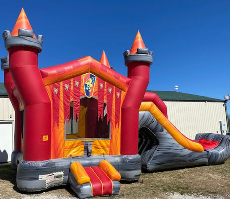 Knight Palace Inflatable Bouncer Slide Combo with PVC Material and EN14960 Certificate