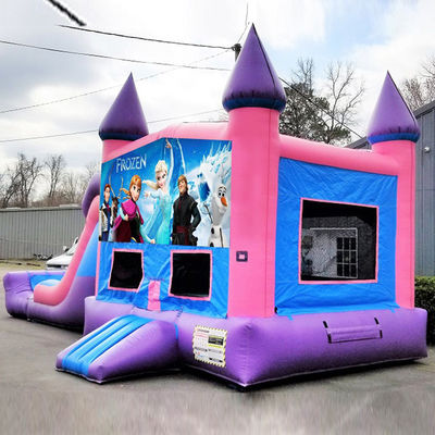 Outdoor Playground Inflatable Frozen Bouncy Castle with Slide Commercial Grade Durable