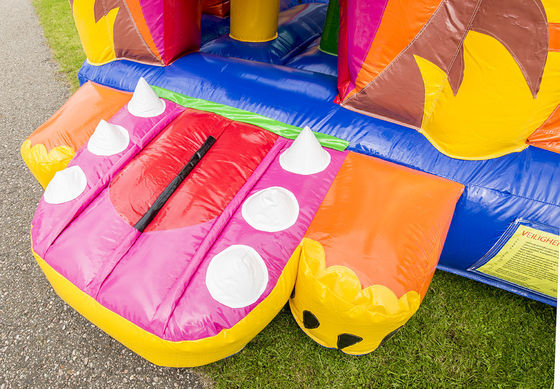 14 Years Unisex Inflatable Outdoor Jungle Lion Bouncer with Slide and Jumping Castle
