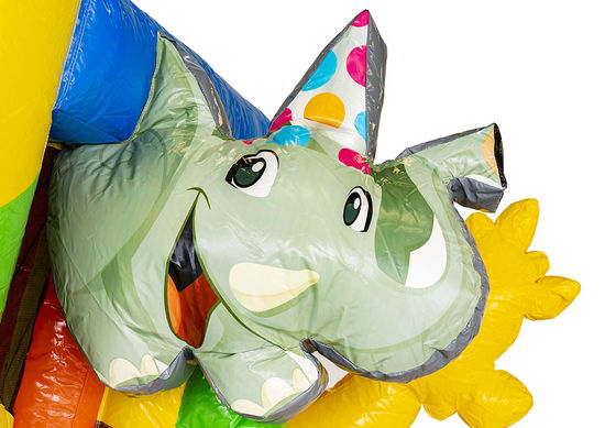 Inflatable Elephant Animal Theme Bounce House for Unisex Kids on Outdoor Playground