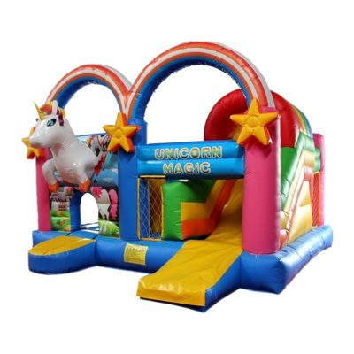 Customized Color Palm Tree Bouncy Castle with Slide Pool Inflatable Bounce House