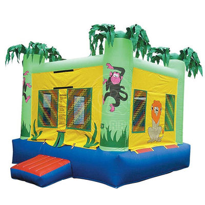 Customized Color Palm Tree Bouncy Castle with Slide Pool Inflatable Bounce House