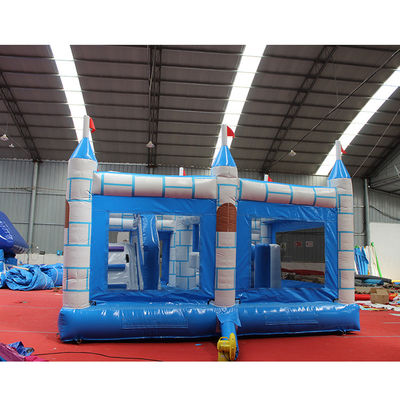 Take Your Parties to the Next Level with Our Blue Square Brick Inflatable Castle